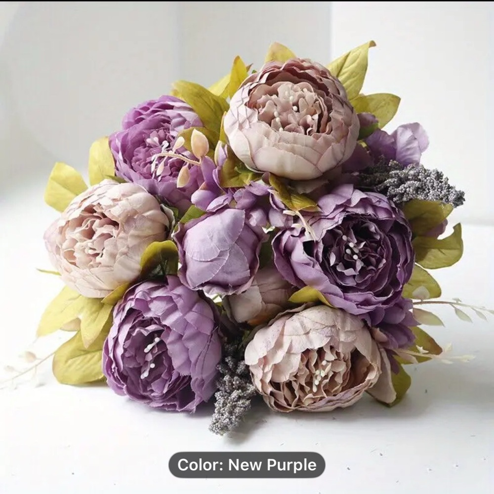 Purple and Cream Peonies